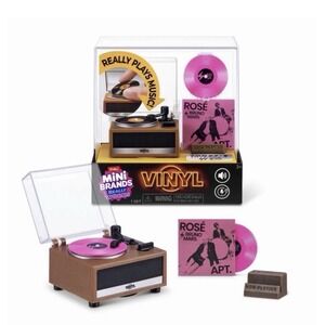 Zuru Mini Brands Vinyl Toy Record Player Really Works Sealed ✅